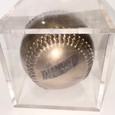 Arizona Diamondbacks Gold Tone Souvenir Baseball in a Display Case MLB New