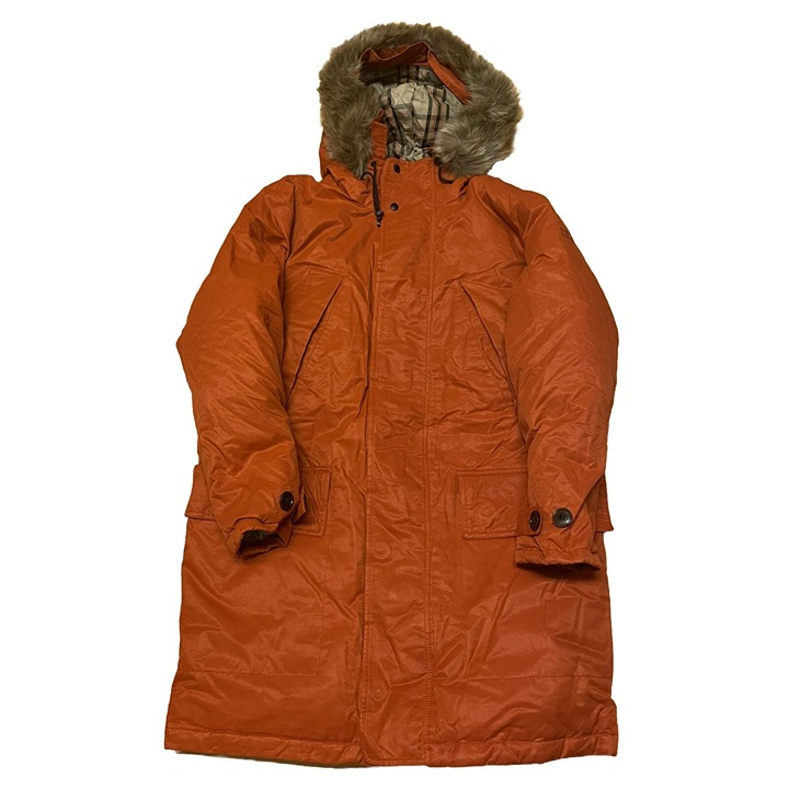 Banana Republic 2021 Faux-Fur Snorkel Parka Coat Orange Men’s Size Small