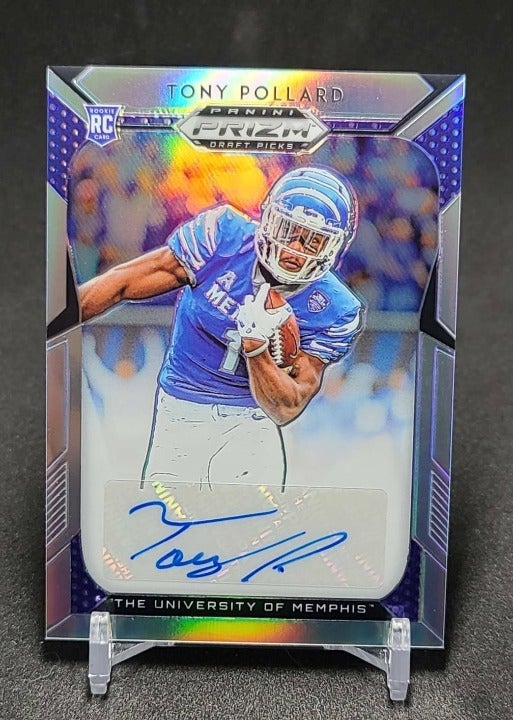 AUTO SP RC TONY POLLARD COWBOYS ROOKIE SILVER PRIZM AUTOGRAPH 2019 #284 DALLAS !