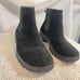 Lands' End Ankle Chelsea Boots Men's 7 Pull On Black Suede Hardly Ever Worn!!