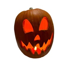 Trendmasters Vintage Styrofoam Jack-O-Lantern Pumpkin Light-Up Halloween Decorat