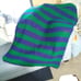 Handmade crochet navy blue and green