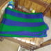 Handmade crochet navy blue and green