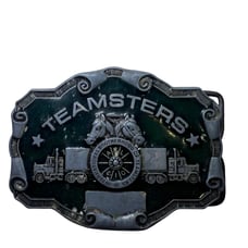 Vintage Teamsters Belt Buckle trucking USA