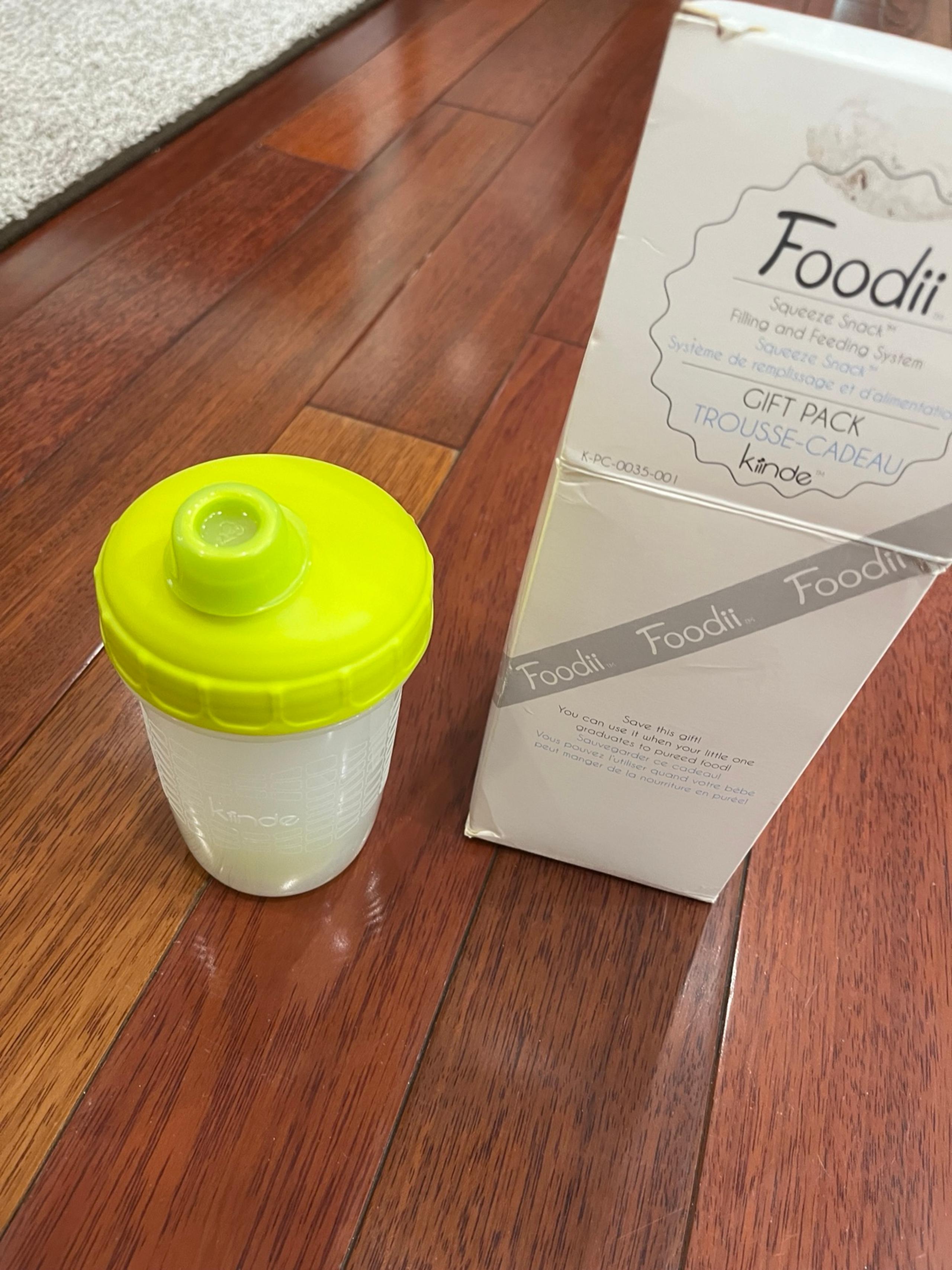 Kiinde foodii baby food storage squeeze snack filling and feeding system
