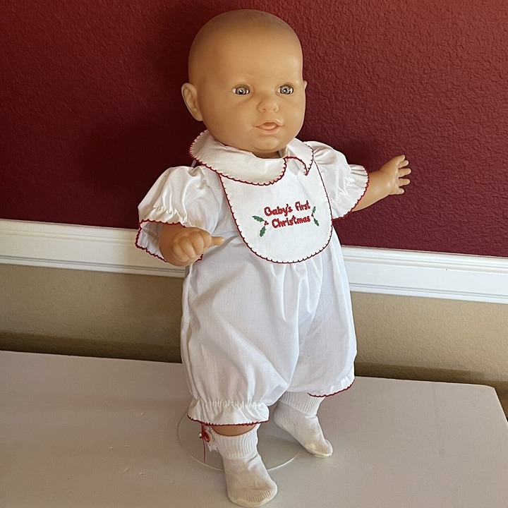 19 Vintage Berjusa 53 Blonde Baby Doll Sleep Eyes Toddle Tyke Christmas Outfit