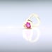 14kt. Gold Cz Rubi Nose Piercing with tiny 14k mark Solid gold New