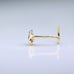 14kt. Gold Cz Rubi Nose Piercing with tiny 14k mark Solid gold New