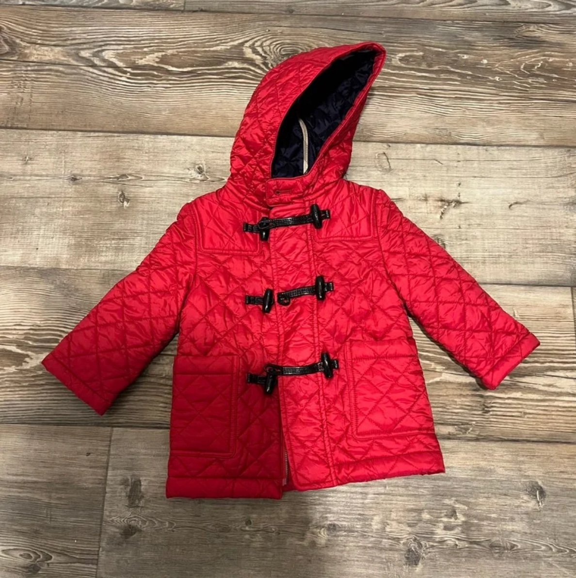 Burberry Red Toggle Jacket
