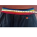 NWT Aviator Nation 5 Stripe Rainbow Sweatpants, Black, XL