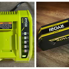 Ryobi 40v 4ah Rechargeable Lithium Battery and Ryobi 40v Rapid Charger