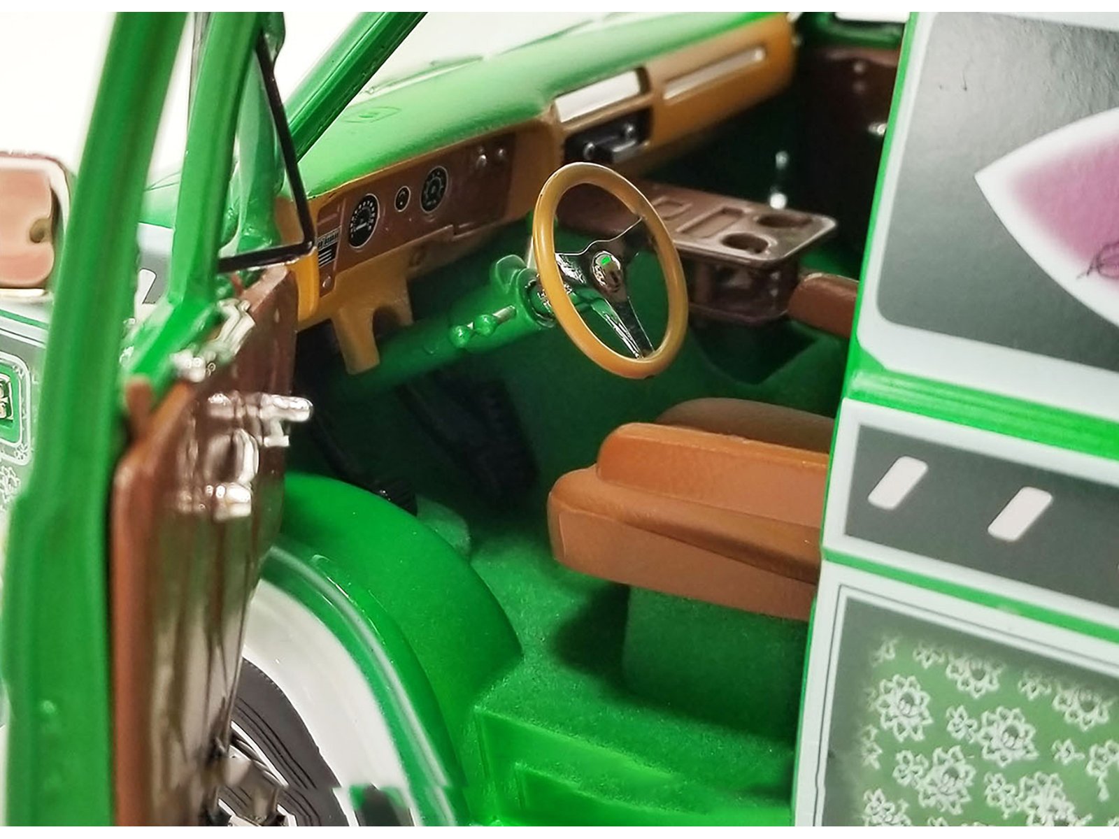 1974 Chevrolet G-Series Van Green with Graphics Emerald Express Limited Editio