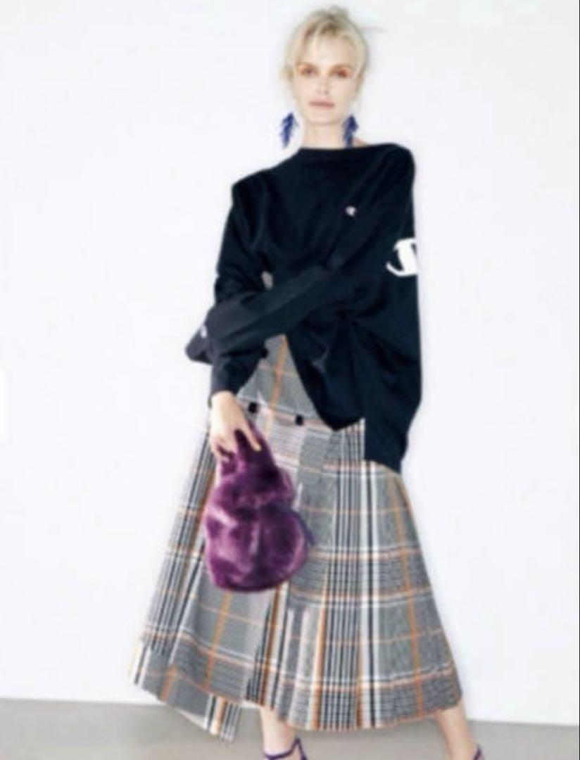 FRAY ID. Excellent Condition High Waist Check Pattern Long Skirt, Size 0