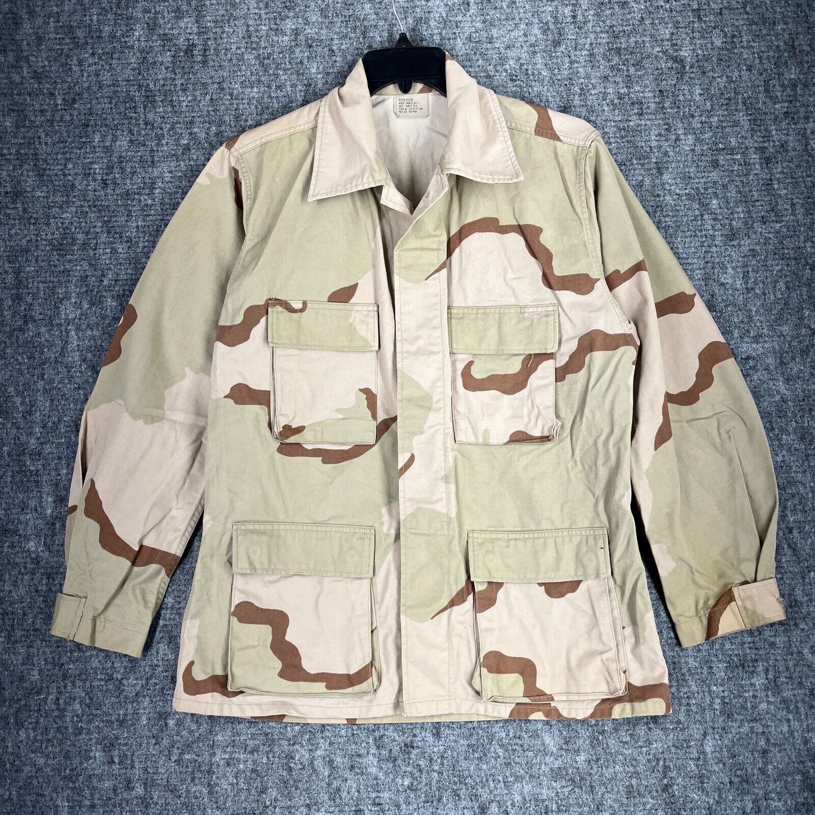 Military Jacket Mens Medium Desert Storm Camo Combat Vintage 1991 Iraq War