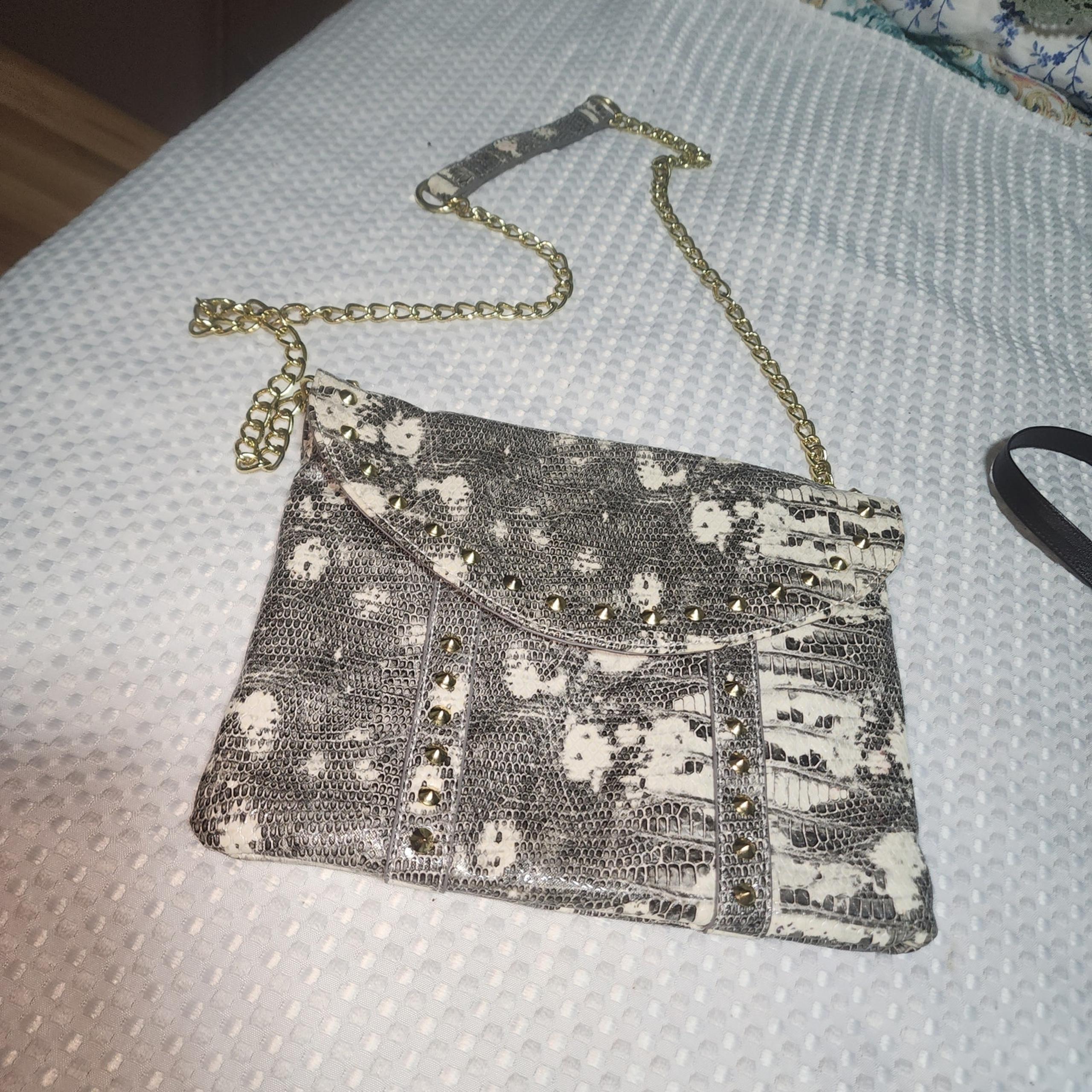 STEVEN BY STEVE MADDEN EUC FAUX SNAKE REPTILE CROSSBODY BAG