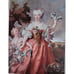 1916 Hand-colored Lithograph Madame de Gueidan en Flore Nicolas de Largilliere