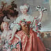 1916 Hand-colored Lithograph Madame de Gueidan en Flore Nicolas de Largilliere