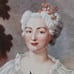 1916 Hand-colored Lithograph Madame de Gueidan en Flore Nicolas de Largilliere
