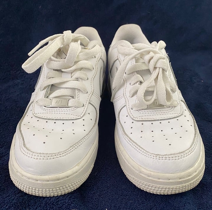 Nike Air Force One 1 Triple White Low Youth Sz 6Y