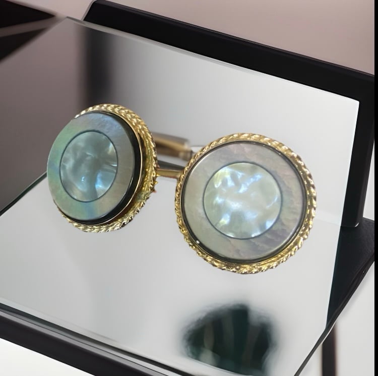Vintage Art Deco Mother Pearl Cufflinks