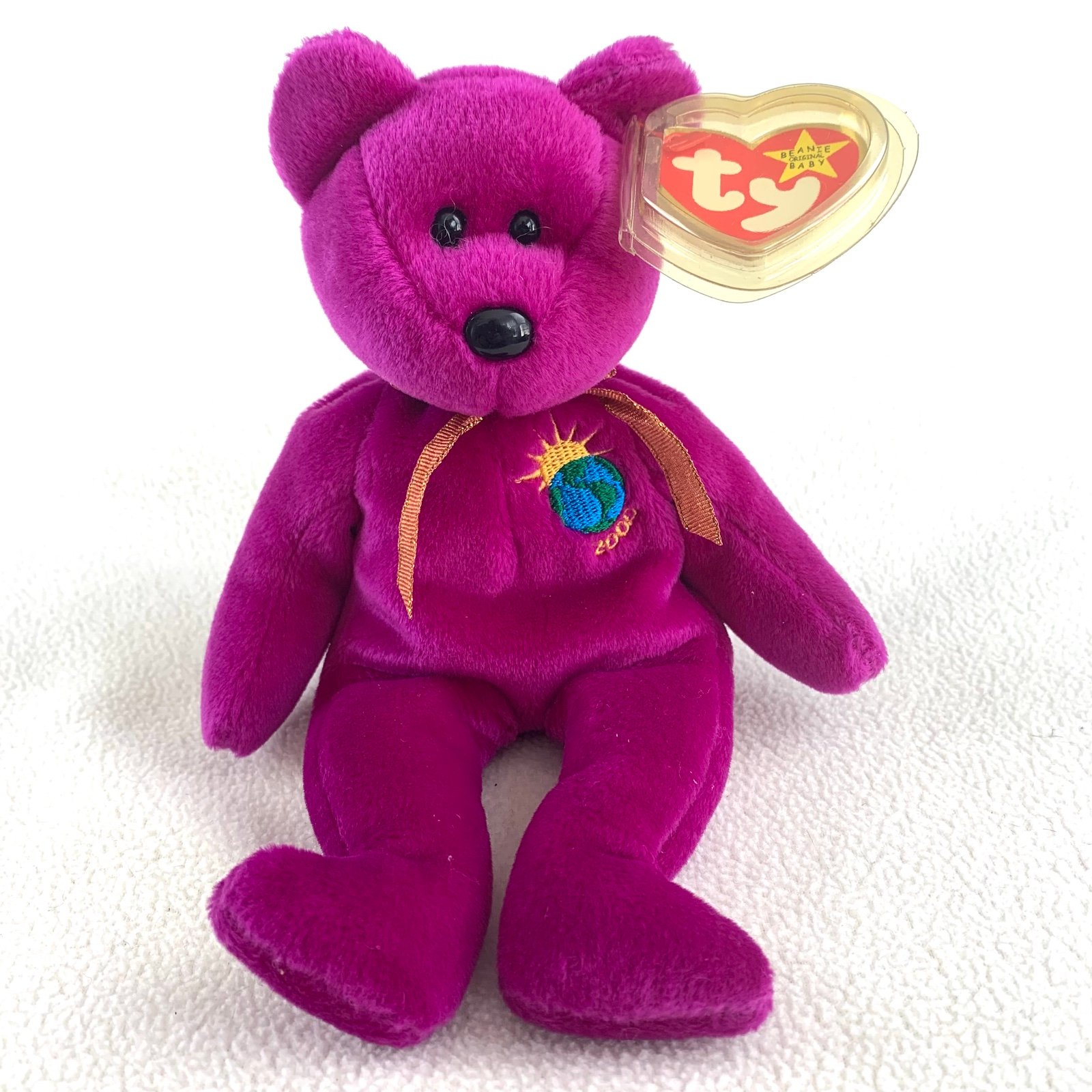 **Rare**Ty Beanie Baby Millennium (Millenium) Bear/errors *FANTASTIC CONDITION*