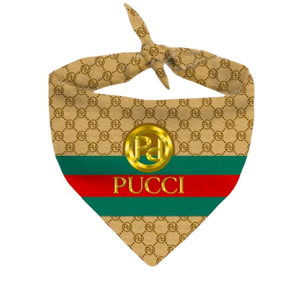 Pucci Tan and Green Dog Bandana