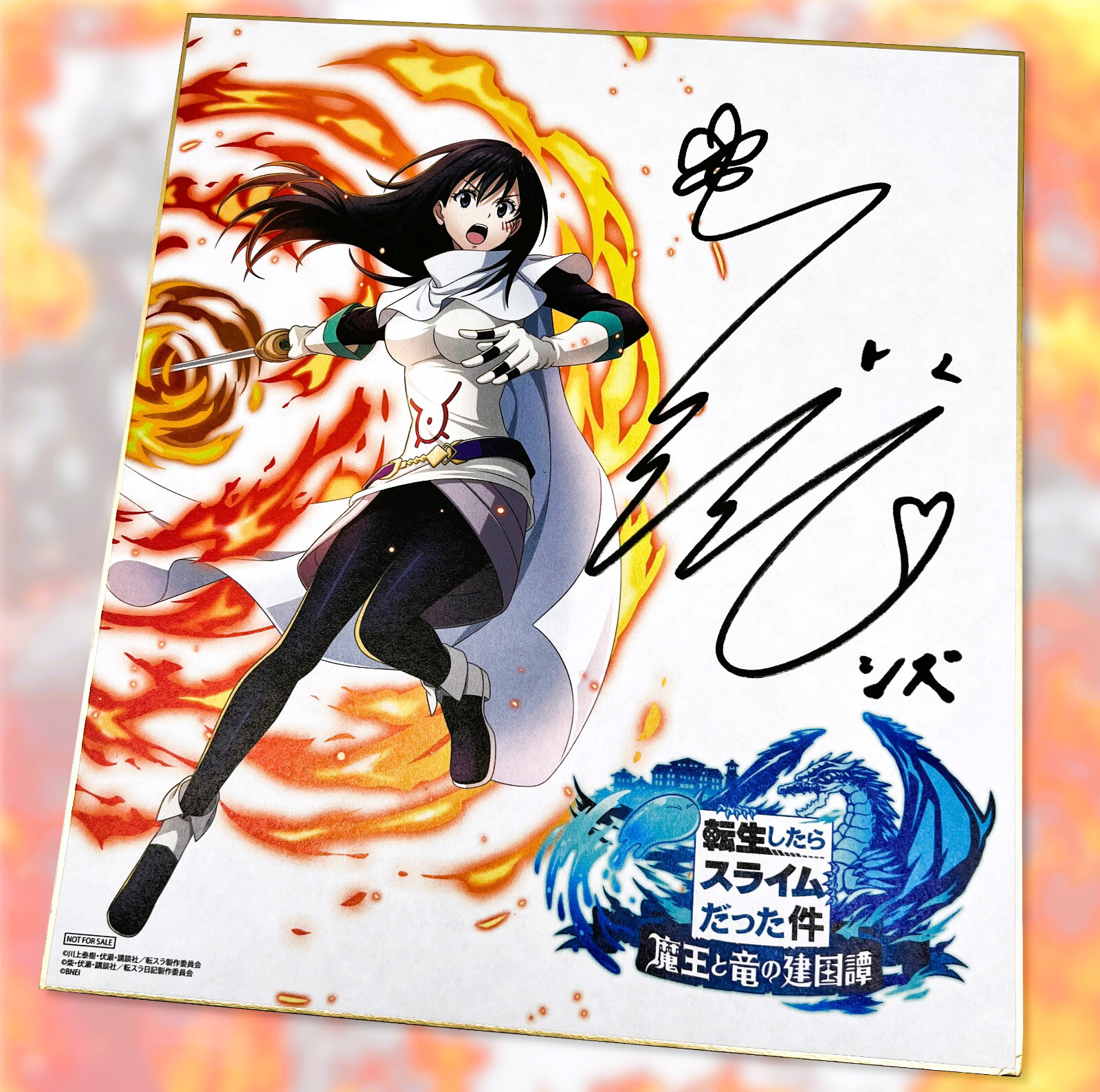 Yumiri Hanamori Autographed Shikishi - Tensura - Shizu