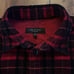 Rag & Bone Engineered Plaid Corduroy Shirt Mens Large Black/Red