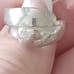 Vtg.Unique sterling silver crisscross ring- sz7