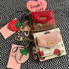 Juicy Couture Strawberry Wallet & Charm Set | 2pcs