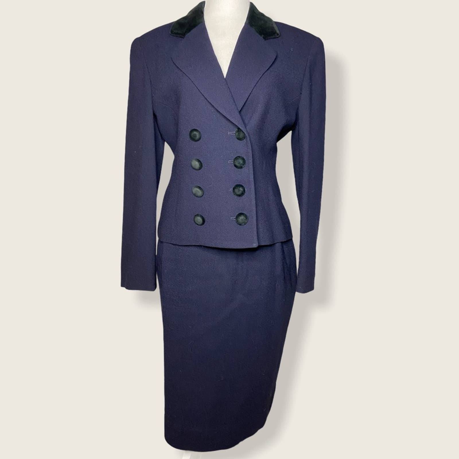 Dior Vintage 3 Piece Suit Skirt Pant Set