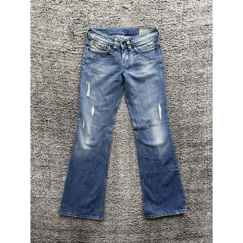 Diesel Bebel B.C. Women's 26x32 Y2K Flare Jeans Bell Bottom in Medium Wash