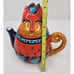 Vintage Laurel Burch Whimsical Kitty Cat Teapot Birds Ganz 1990’s 8