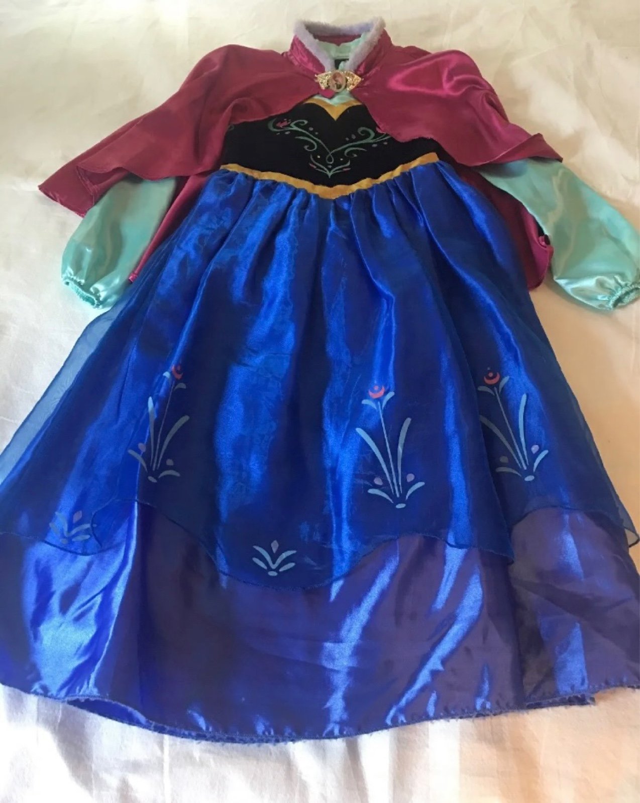 Size 7-8 Disney Store Original Frozen Princess Anna Halloween Costume Dress EUC