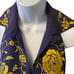 Worth Silk Halter Top Embroidered Purple Gold Size 4