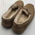 UGG Brown Suede Moc Toe Slip-On Moccasin Slippers Women Size 10 or Men 8.5