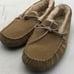 UGG Brown Suede Moc Toe Slip-On Moccasin Slippers Women Size 10 or Men 8.5