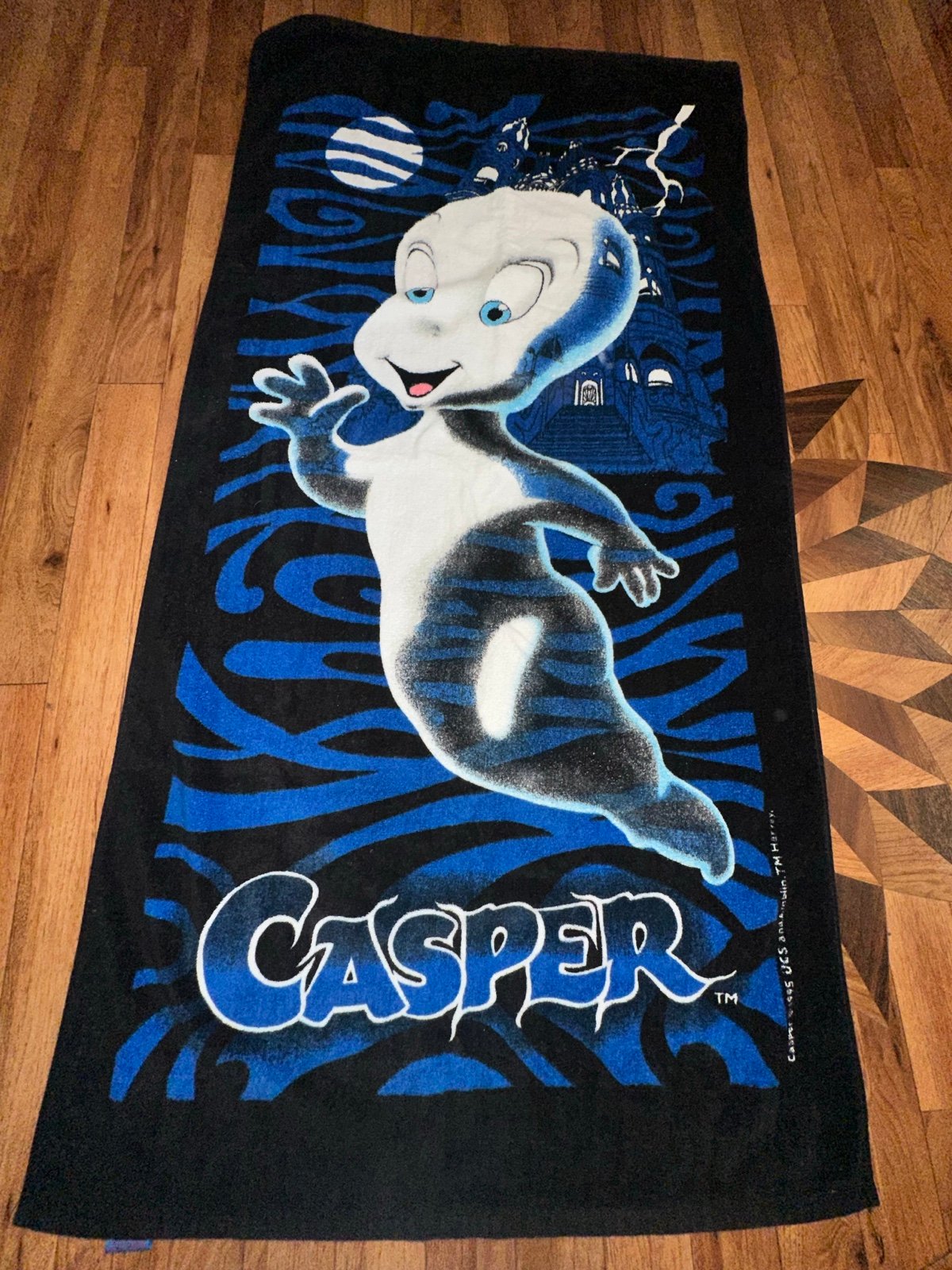 1995 Casper The Friendly Ghost Bath Beach Towel Rare Jay Franco Vintage 90s Cart