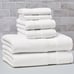 Signature Soft 6 Piece Solid Towel Set, Arctic White-iu8