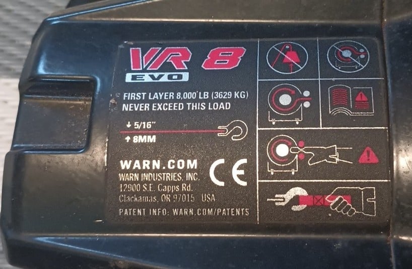 *Powerful* WARN WINCH MOTOR VR8 EVO (works great!)