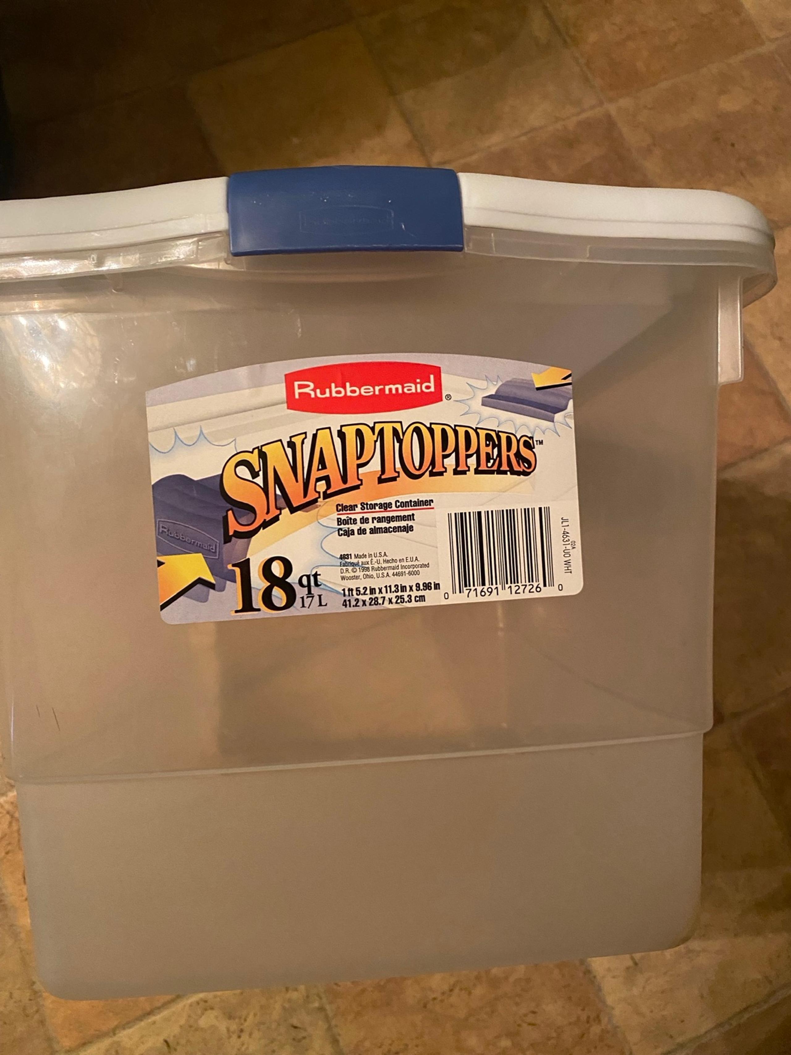 Rubbermaid Snaptopper Storage Container