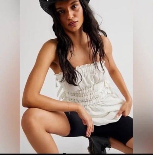 Jen's Pirate Booty Free People x Fleetwood Gauzy Tunic xs ivory