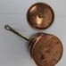 Vintage Ciam Hammered Copper Non Stick Small Saucepan Lid Brass Knobs Handles