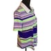 Jofit Womens Stripe Collared Half Zip Stretchable Golf Polo Multicolor Large