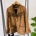 Vintage suede denim & co leather fringe jacket. Bin G