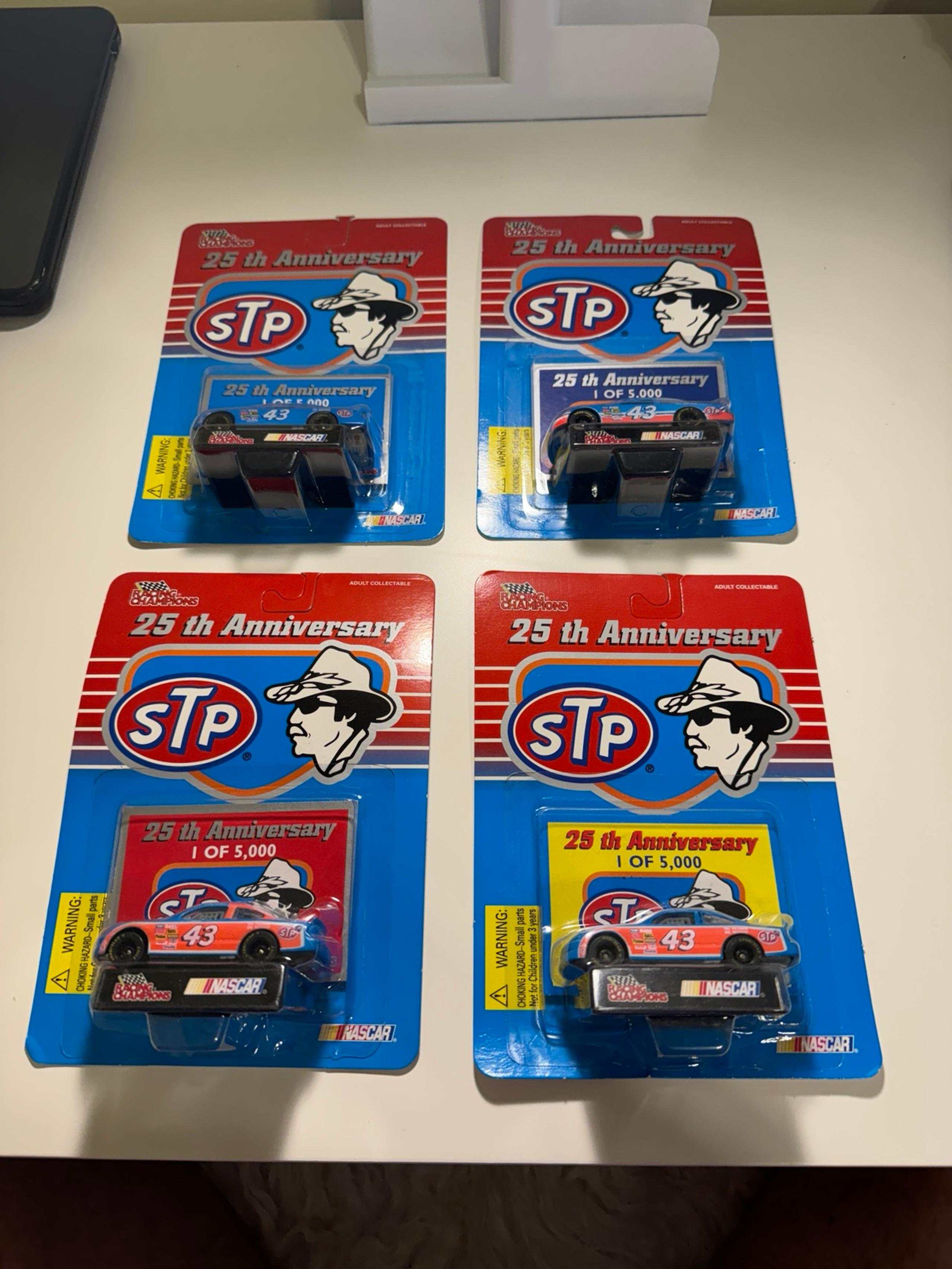 4 Nascar cars racing champions 25th anniversary