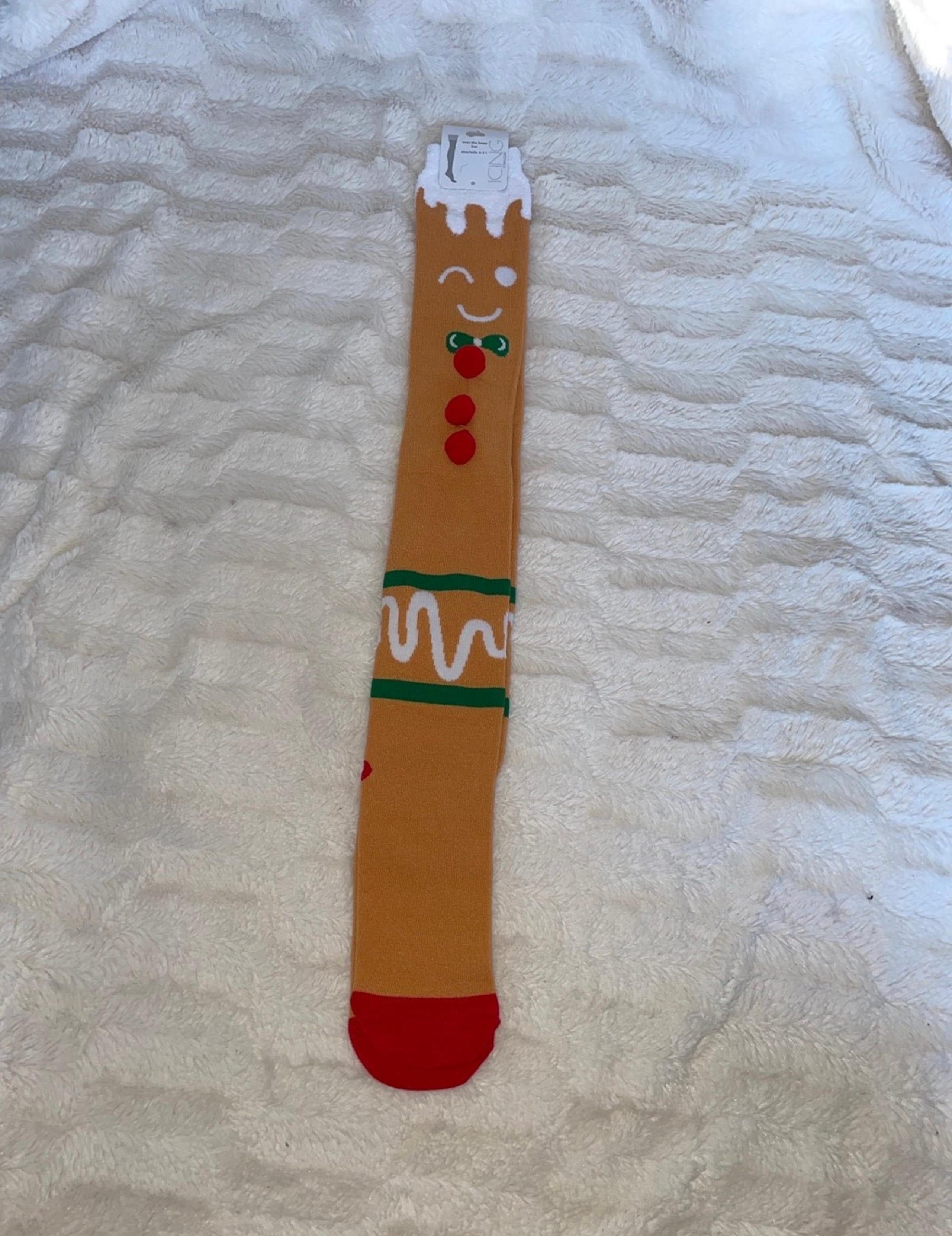 gingerbread over the knee socks