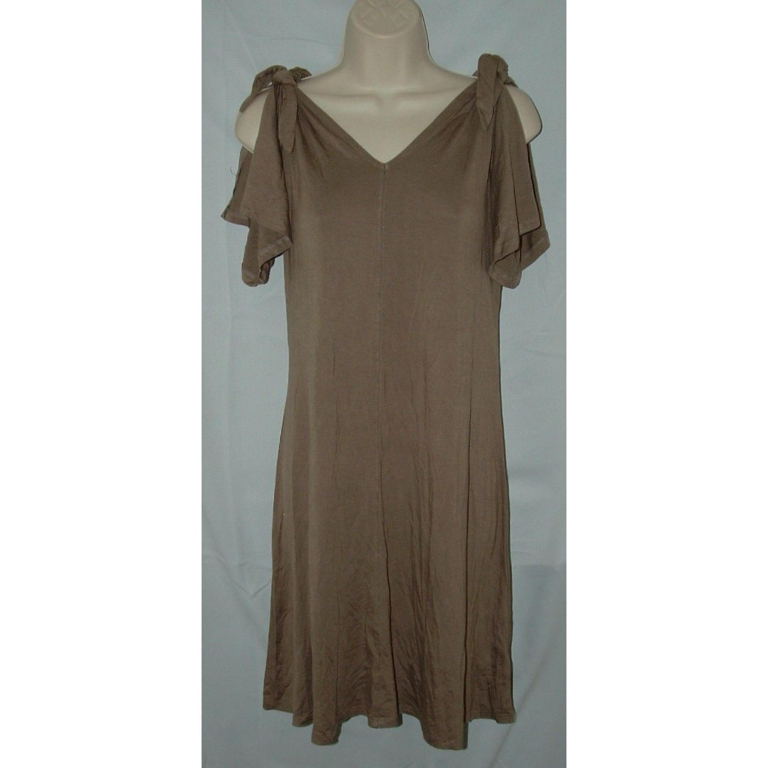 NEW NWT Taupe Sz Medium Soft Stretchy Knee Length Swing Dress SPENSER JEREMY