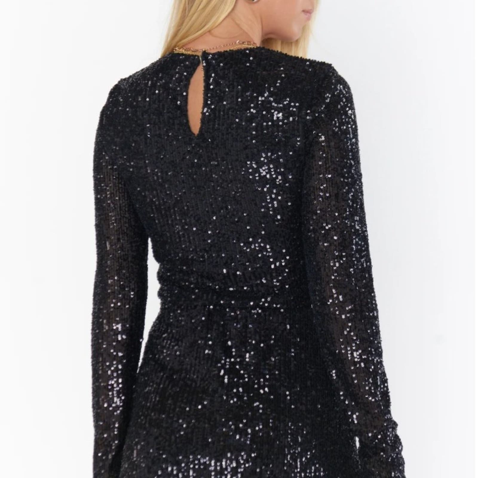 NWT Show Me Your MuMu Last Call Top in Midnight Glitz Sequins. Size XS