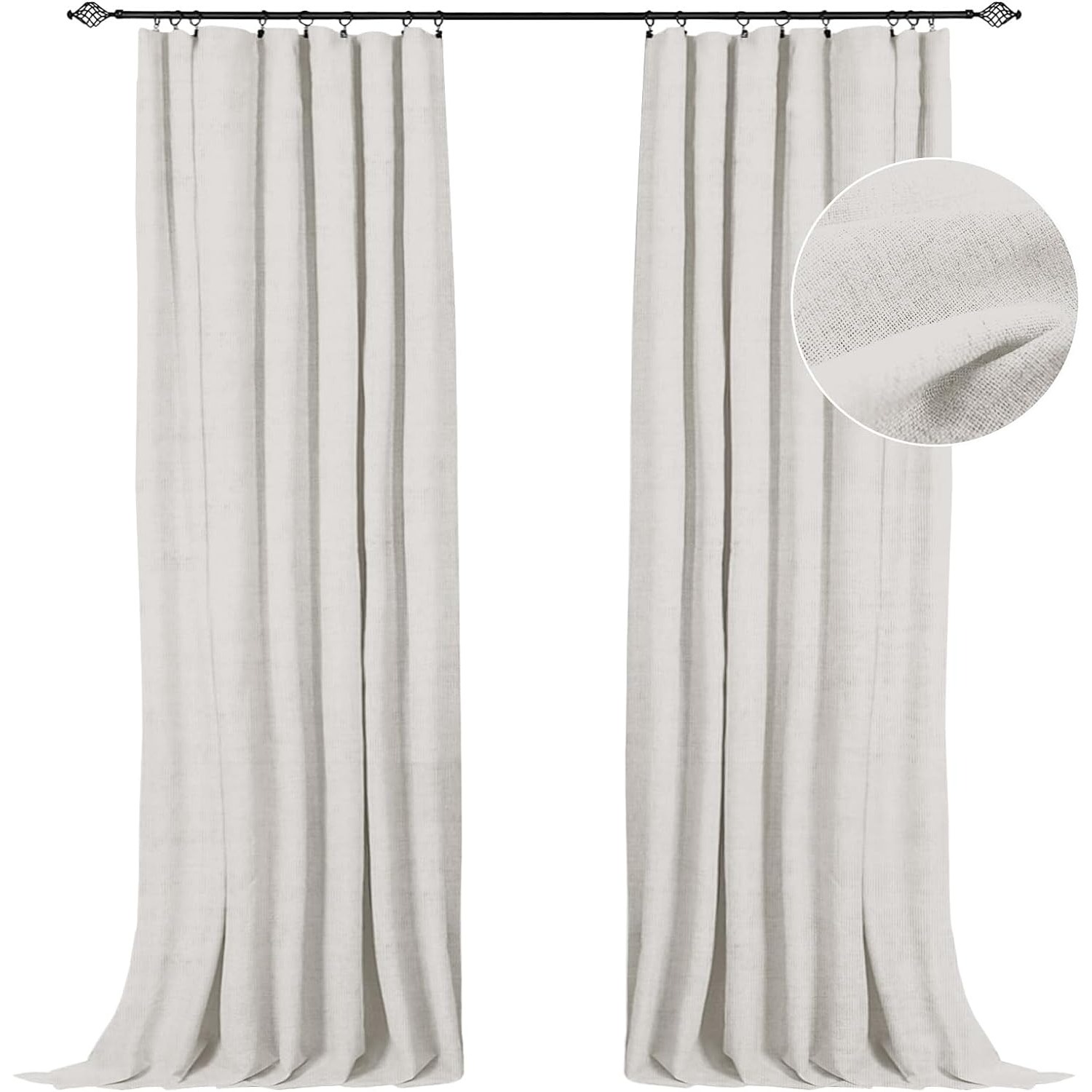 Blackout Curtains for Bedroom 84 In Long/50 in Wide Each Panel, Beige